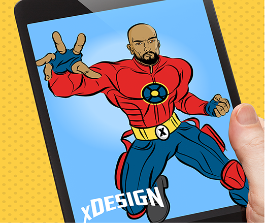 Tablet with image of xDesign